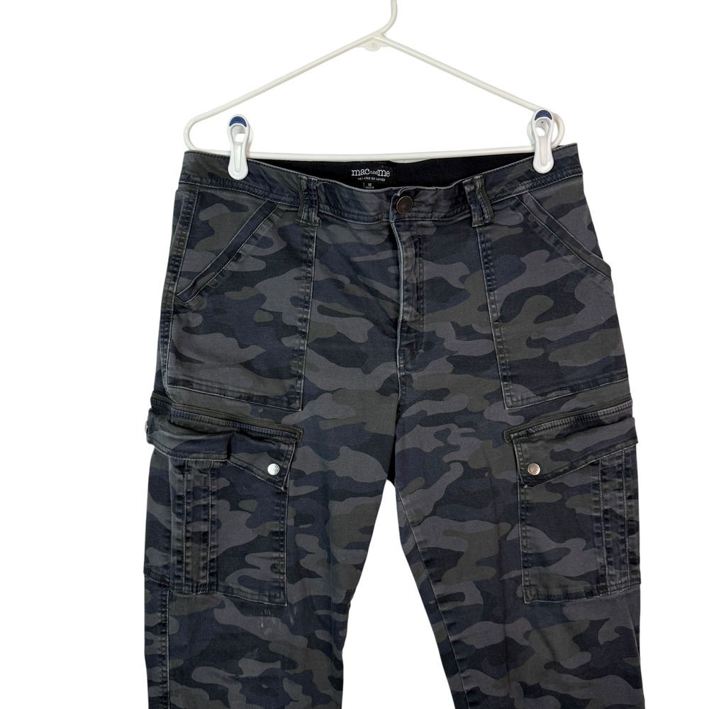 Mac and Me Camo Cargo Pants Jogger Style Ankle‎ Elastic Waist Pockets Sie 16 - Picture 4 of 16